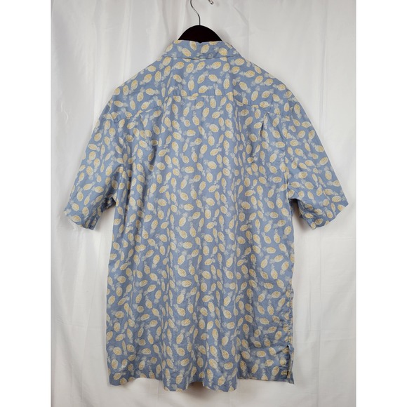 Cremieux Collection Mens Large Pineapple Print Short Sleeve Button Down Shirt - Picture 3 of 7